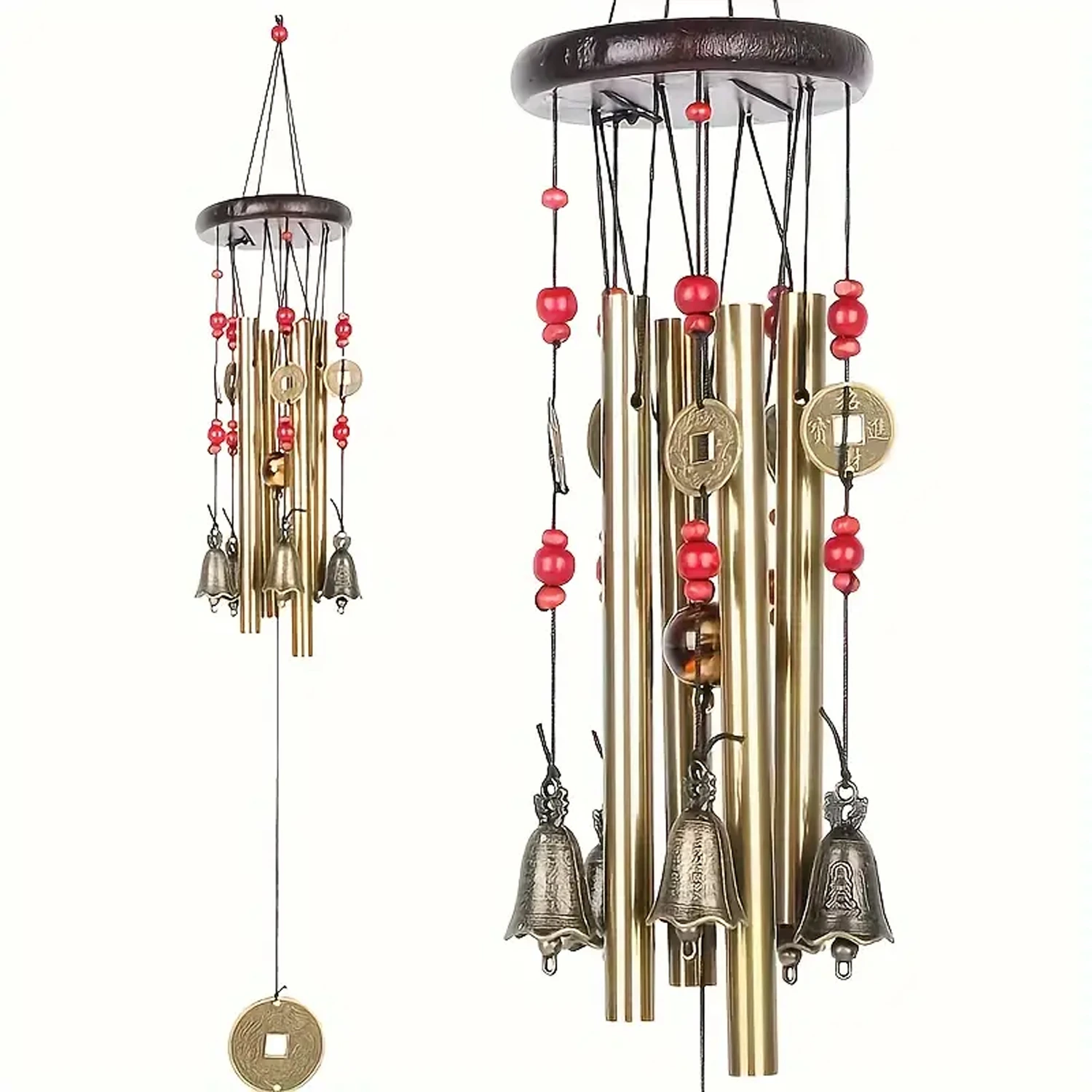 Hanging Wind Chime a wind chime with bells and coins