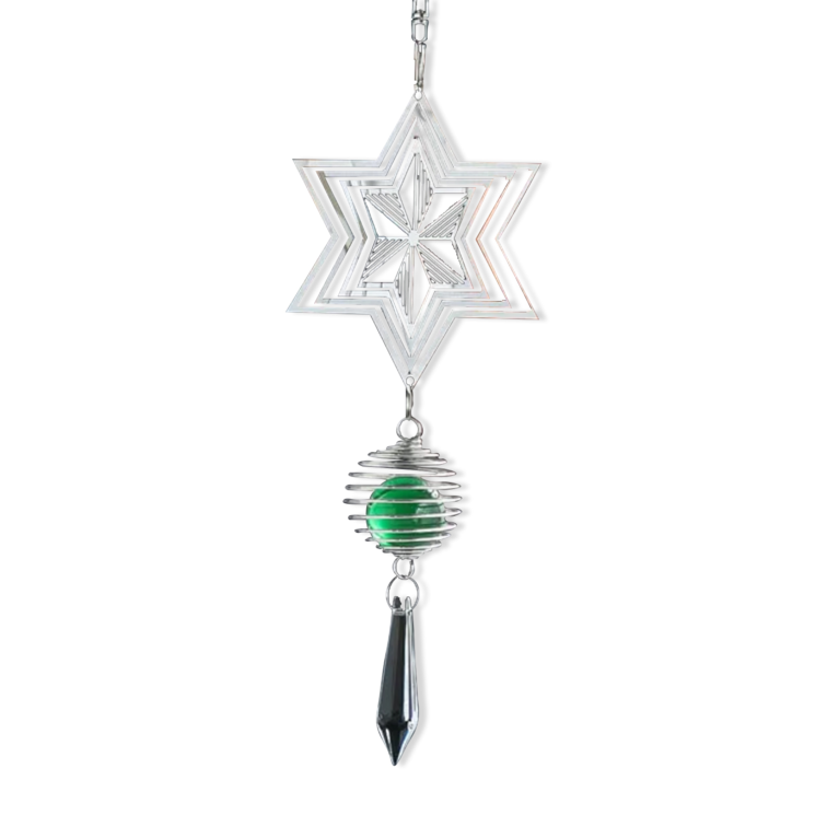 Crystal Snowflake Ball Glass Wind Chimes