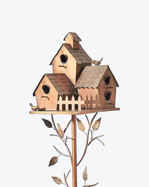 Garden Art iron birdhouse