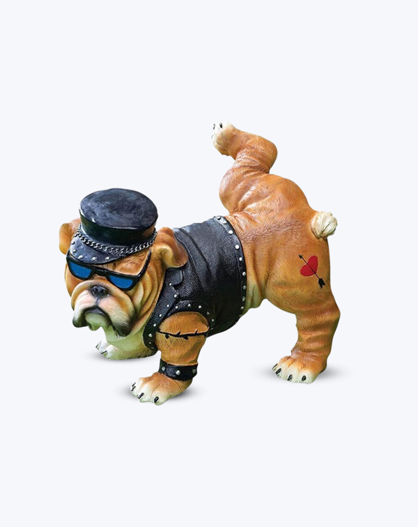 Pirate Dog Statue Yard Decoration
