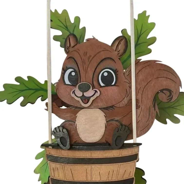 Funny Animal Wooden Wind Spinner